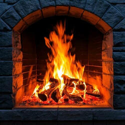 Fireplace Serenity Warm Tranquil Crackles