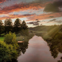 Heavy Rain and Flute Sound
