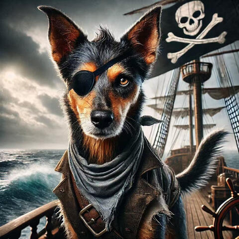 Arrow the One Eyed Pirate Dog