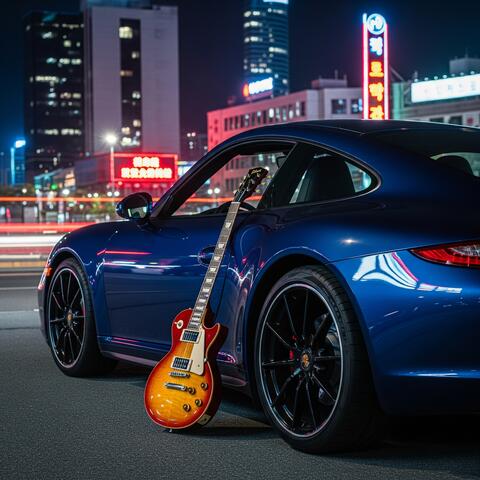 Night Blue Car