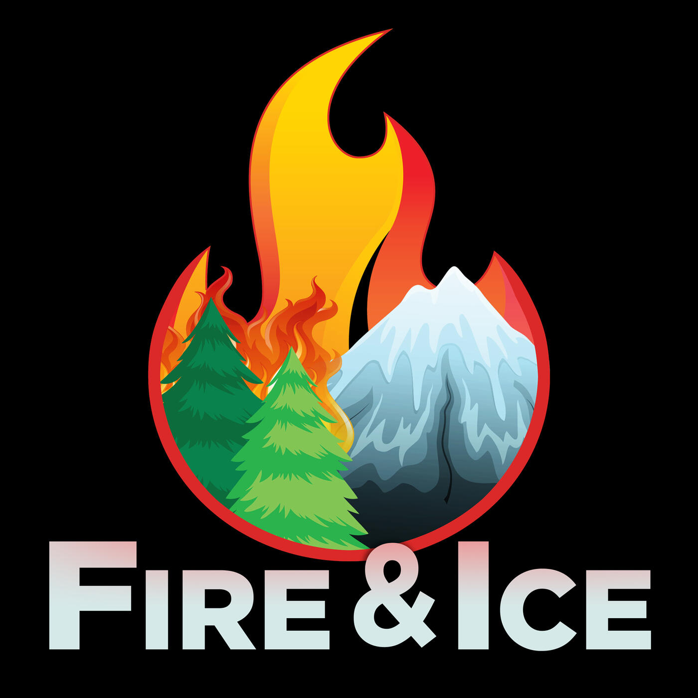 Файер айс. Айс фаер. Огонь логотип. Огонь и лед. Fire and Ice лого.