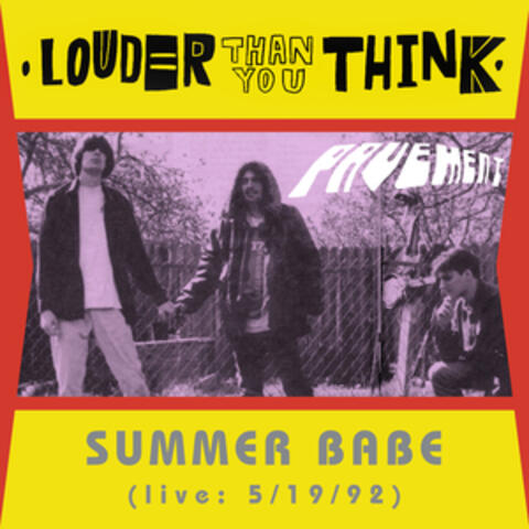 Summer Babe (Live May 19, 1992) album art