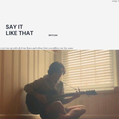 say it like that album art