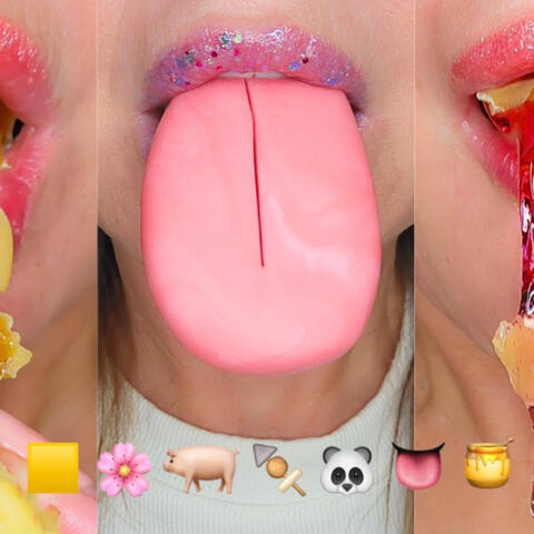 ASMR Satisfying Eating Emoji Food Challenge album art