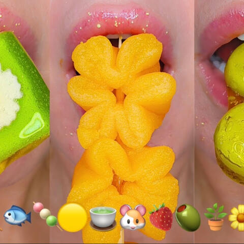 ASMR Satisfying Eating Emoji Food Challenge Dango Mochi Tanghulu album art