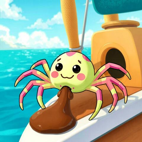 Itsy bitsy spider pooping on a boat album art