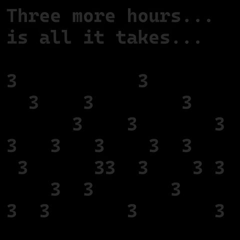 THR33 MORE HOURS album art