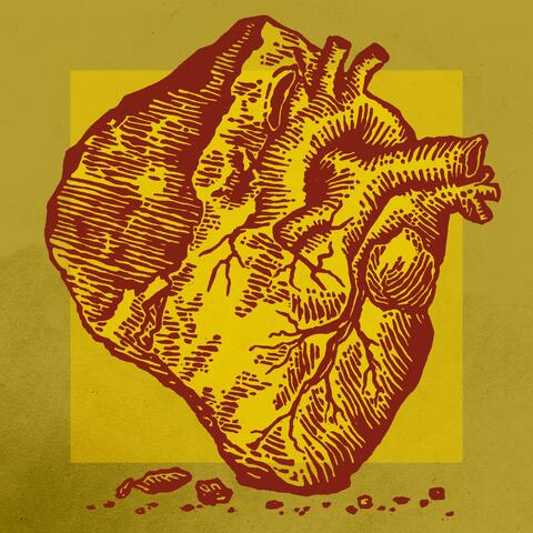 Heart-shaped rock album art