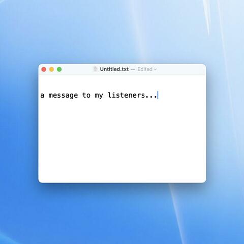 a message to my listeners album art