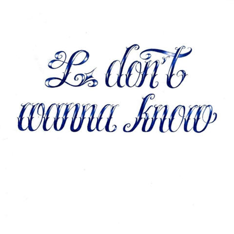 I Don't wanna know album art