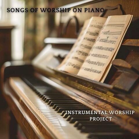 Songs of worship on piano album art