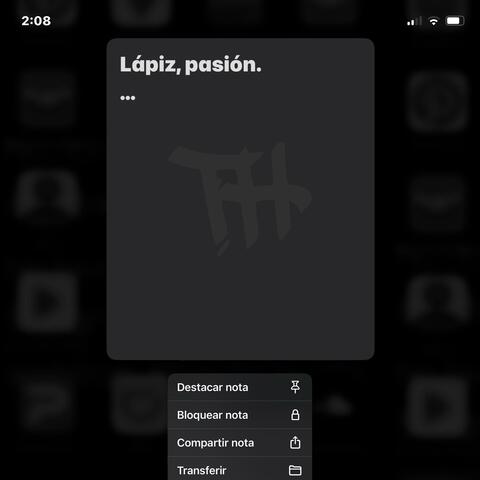 Lápiz, pasión. album art