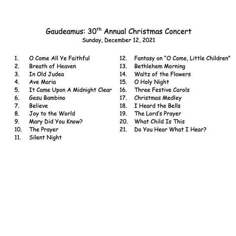 Gaudeamus: 30th Annual Christmas Concert album art
