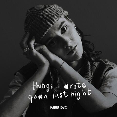 things I wrote down last night album art