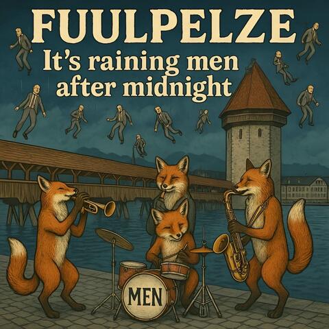 It's raining men after midnight album art