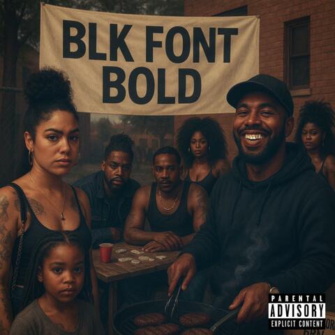 BLK font Bold album art