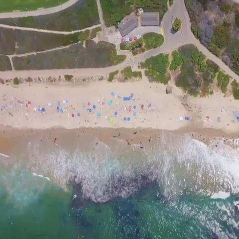 Relaxing Flight over California Beach album art