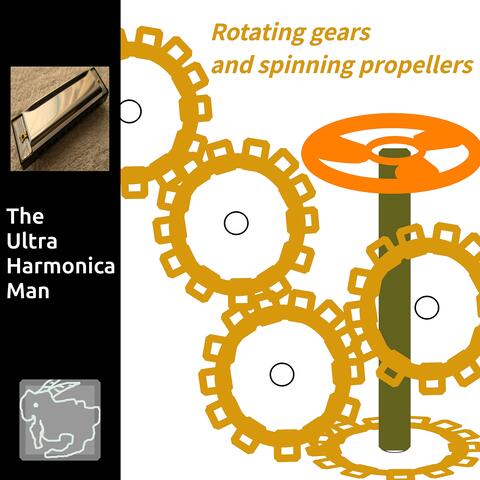 Rotating gears and spinning propellers album art