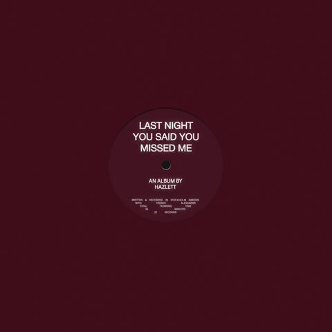 last night you said you missed me album art