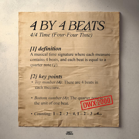 4 BY 4 BEATS (I Don't Care) album art