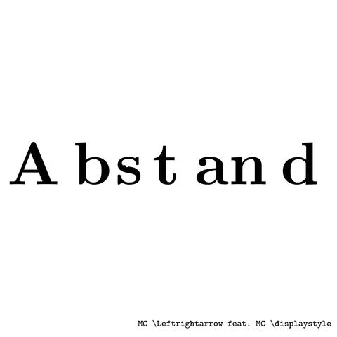 Abstand (feat. MC ⧵displaystyle) album art