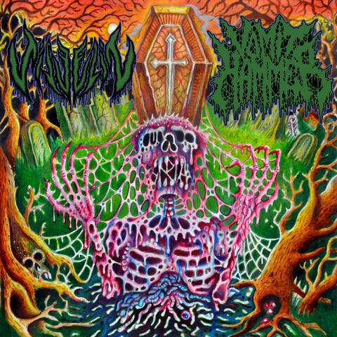 JÄVELIN/VOMIT HAMMER album art
