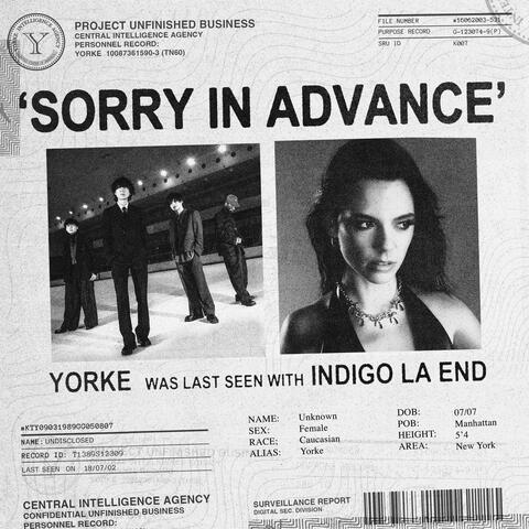 sorry in advance (feat. indigo la End) album art