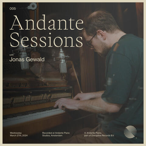 Andante Piano Sessions: Jonas Gewald album art