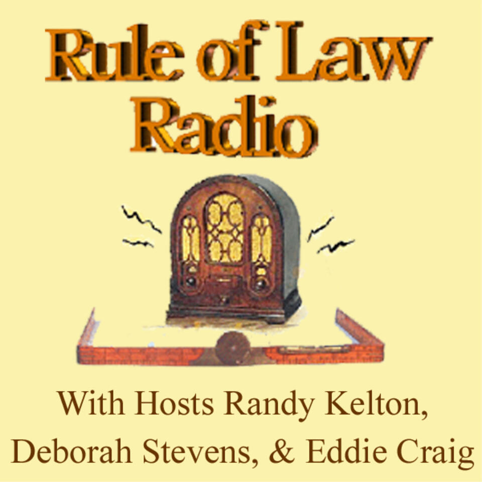 The Rule of Law. Podcast logo. Rule 23. Rule 19.