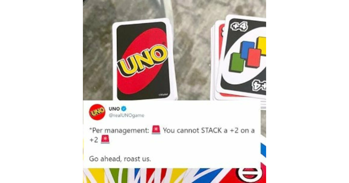 UNO confirms if you can stack a Draw 2 card on another Draw 2 ...