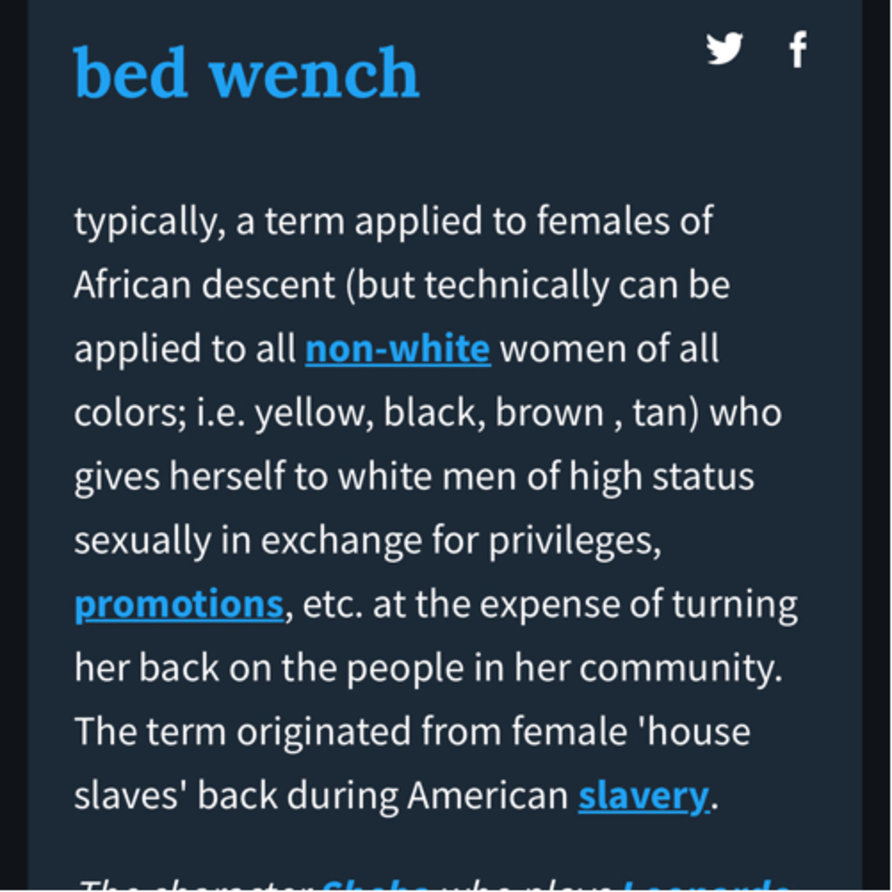 Bed deals wench meaning