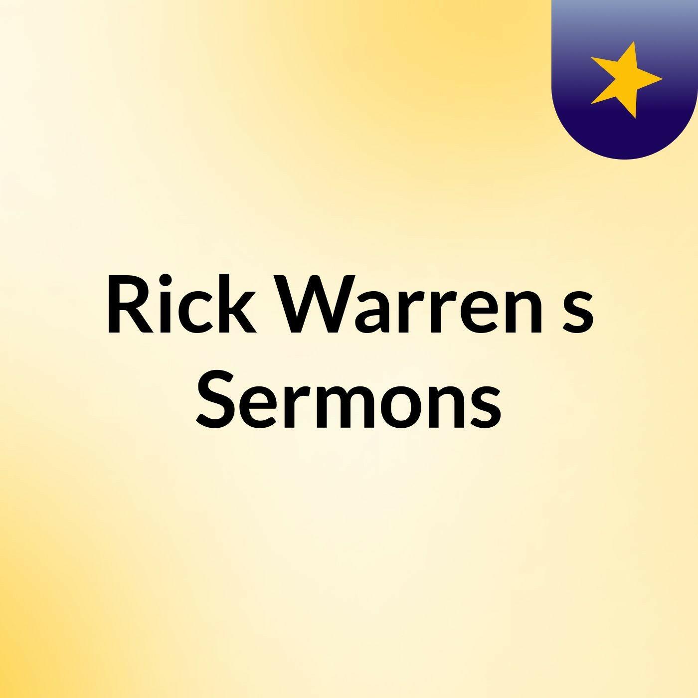 Rick Warren's Sermons iHeart