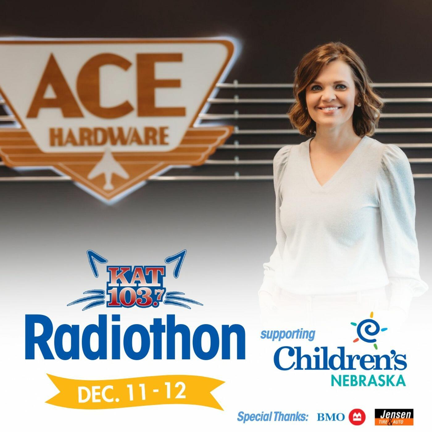 Kat 103.7 Radiothon for Children's Nebraska - Ace Hardware - Christine Douc