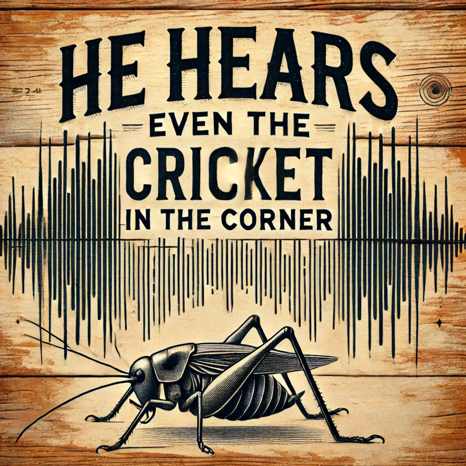 He Hears Even the Cricket in the Corner