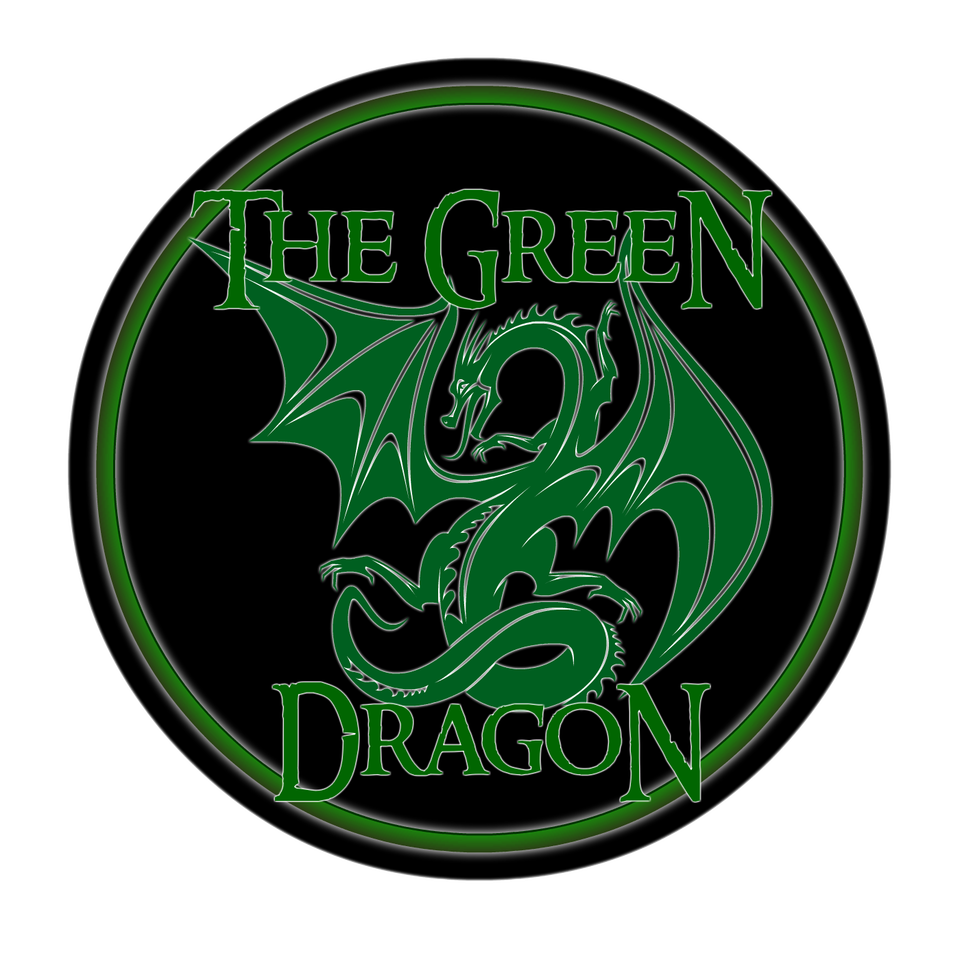 Green Dragon logo. Зелёный дракон. Стяг с зеленым драконом.