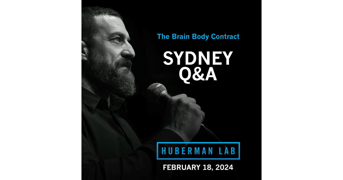 LIVE EVENT Q&A Dr. Andrew Huberman at the ICC Sydney Theatre