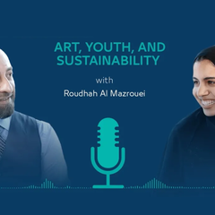 The youths perspective on sustainable art with Roudhah Almazroei | COP28 - Trending Echoes Podcast