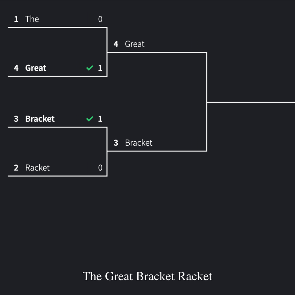 The Great Bracket Racket
