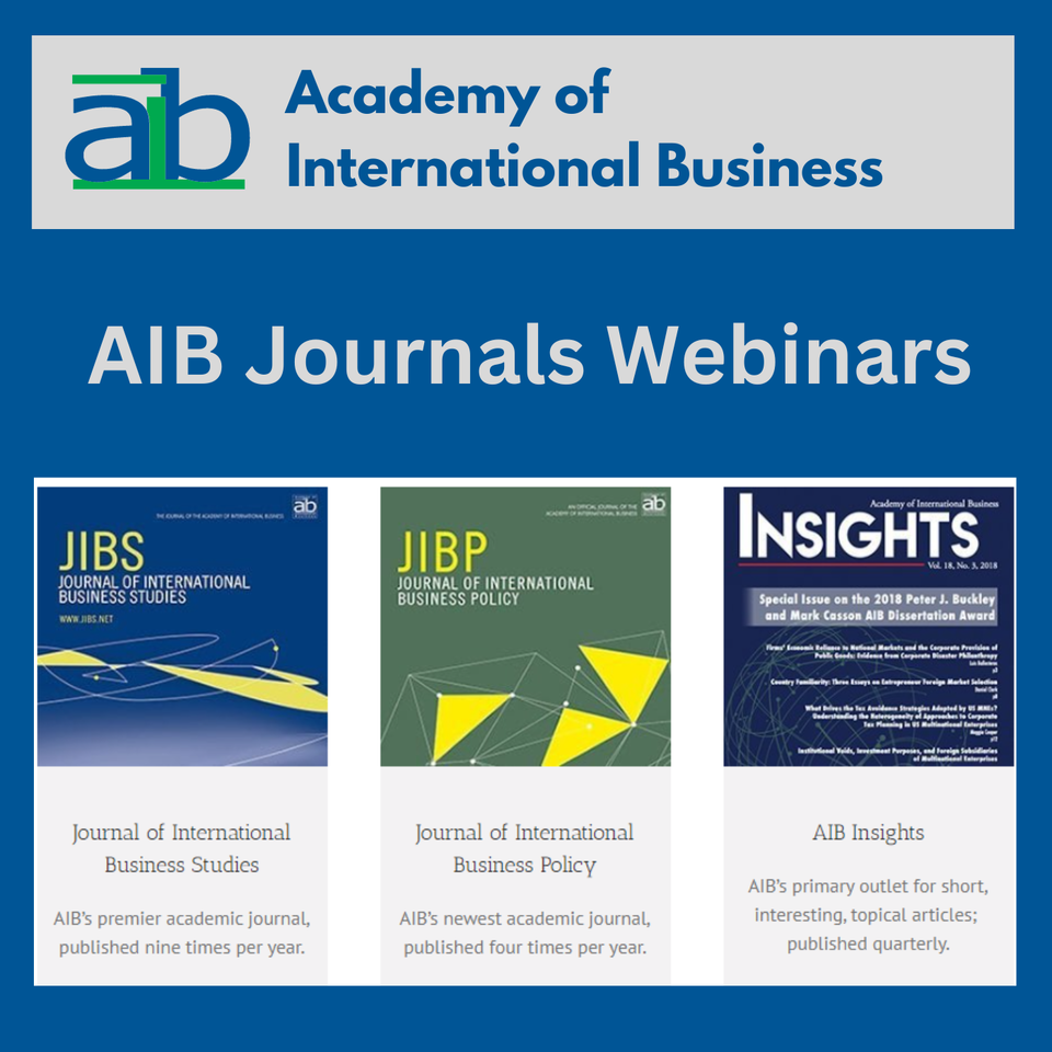 AIB Journals Webinars