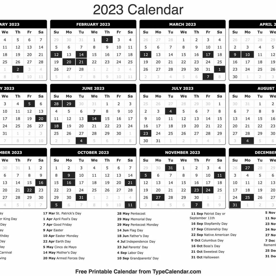 Printable Calendars