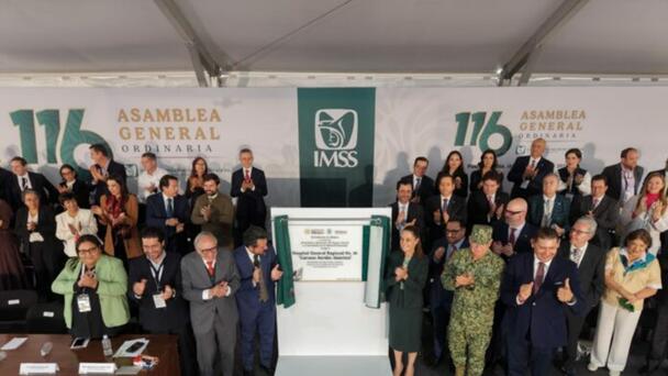 Encabeza Sheinbaum 116 Asamblea General del IMSS