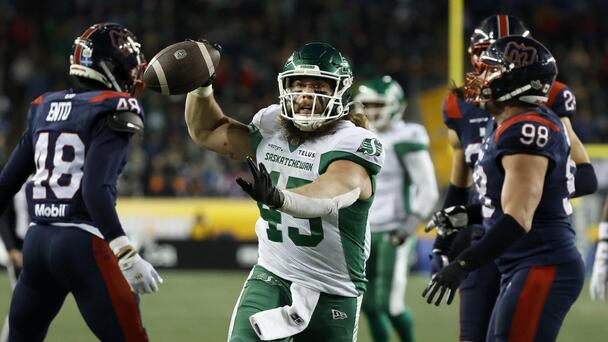 Roughriders force late fumble at goal line, beat Alouettes 25-17 for 5th Gr