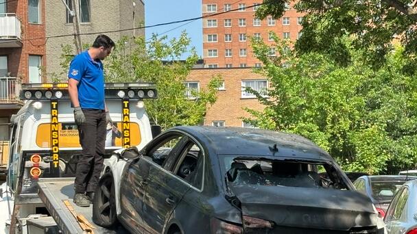 Man’s car destroyed in early-morning arson in Ahuntsic-Cartierville