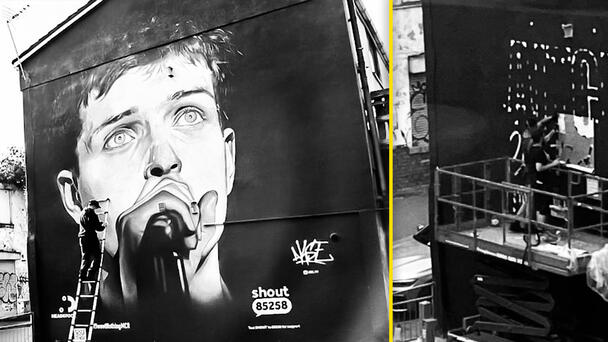 Joy Division’s Ian Curtis Mural in Manchester Destroyed by Rap Artist Al...