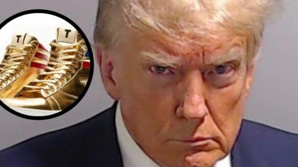 Donald Trump debuts $600 gold shoes and perfume after hefty court loss