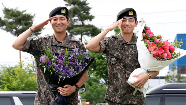 BTS Stars RM & V Released From Military