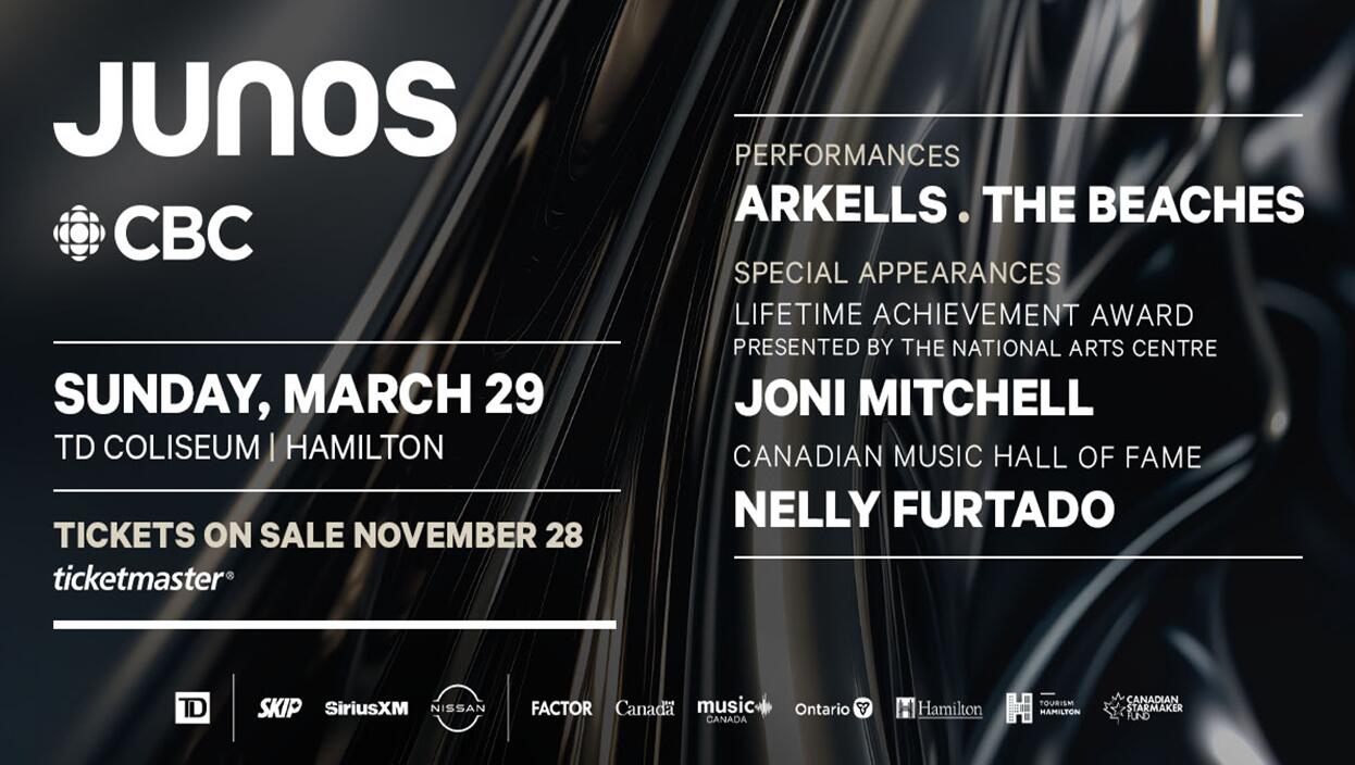 Juno Awards Announces 2026 Performers, Special Awards for Joni Mitchell & N