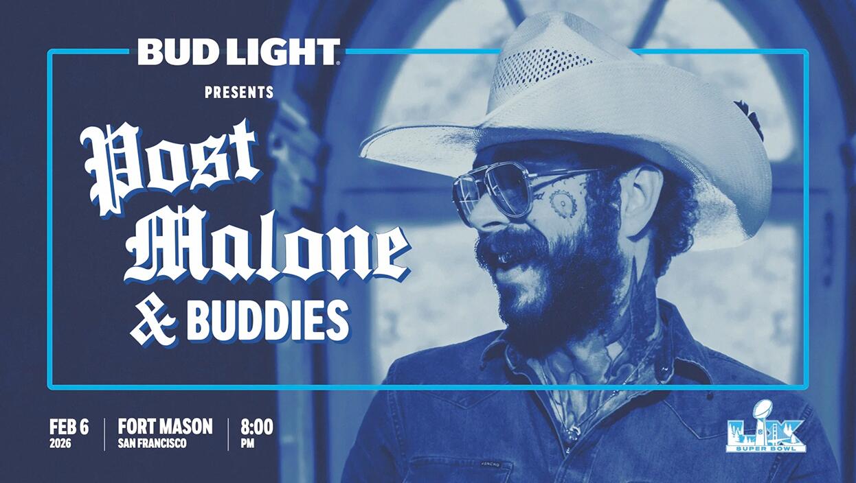 Post Malone to Play Bud Light's Super Bowl LX Weekend Concert
