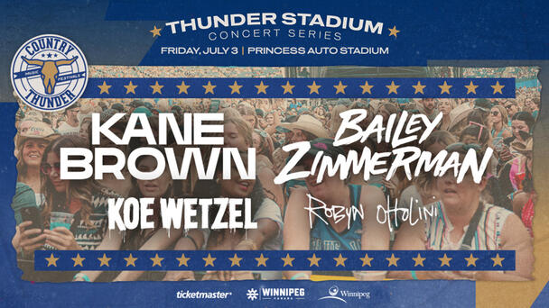 Kane Brown, Bailey Zimmerman to Play Country Thunder Winnipeg 2026 