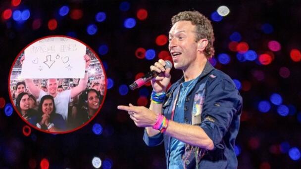 Chris Martin Plays Cupid at Wembley